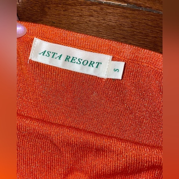 New! Asta Resort Giselle Strapless Belted Mini Dress in Sunset 🧡 Small - Picture 16 of 16